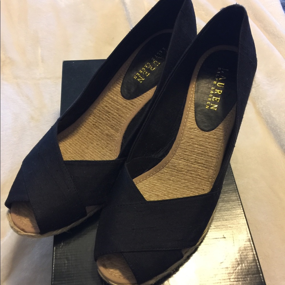 Ralph Lauren Shantung Silk Espadrilles